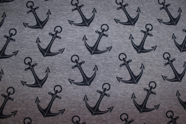 Alpenfleece/-sweat Anker grau meliert (10 cm)